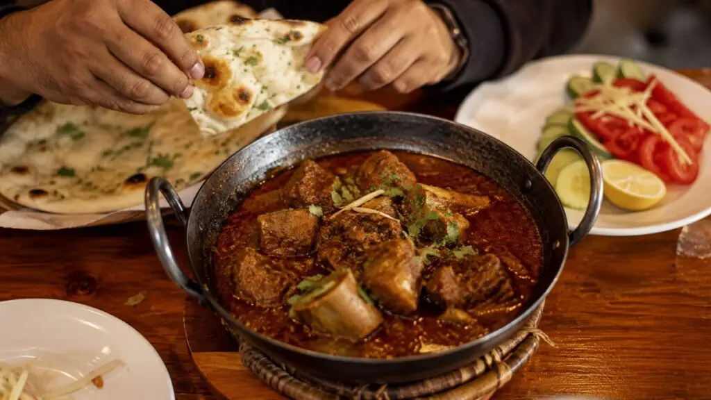 First time trying dumba karahi - fresh serving at Ilyas Dumba Karahi in Lahore
