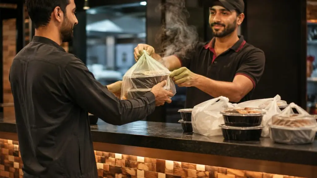 Karahi takeaway in Lahore - fresh dumba karahi ready for pickup at Ilyas Dumba Karahi